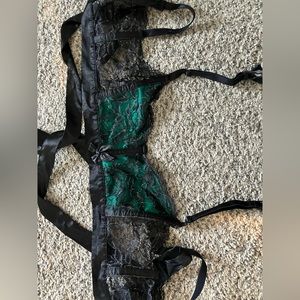 Garter belt lace and satin